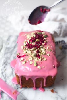 Healthy Carrot Pistachio and Pomegranate Loaf - Here Are What To Make with Pomegranate!