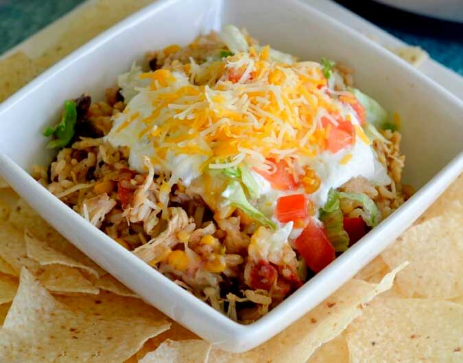 Instant Pot Shredded Chicken Burrito Bowls
