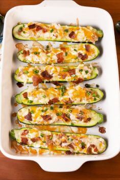 Jalapeño Popper Zucchini Boats 1 - Here Are 30 Best Dishes Made with Zucchini
