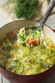 Keto Chicken Zoodle Soup with Dill - 30 Best Keto Soups To Spice Up Your Cooking Time