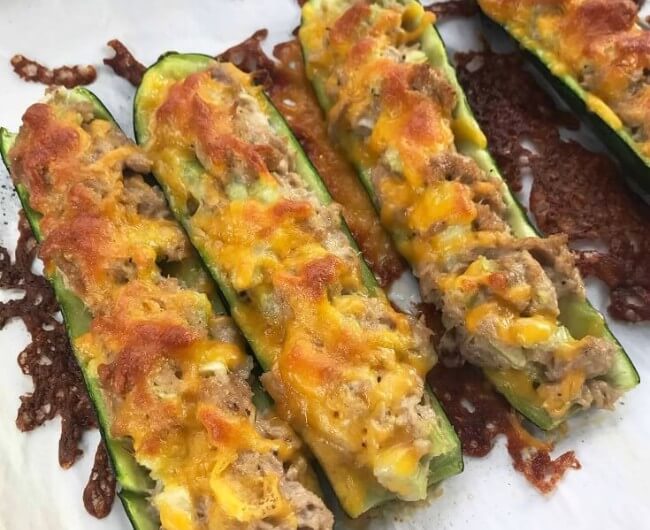 Keto Zucchini Tuna Melts
