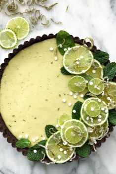 Key Lime Tart With Chocolate Almond Crust - 30 “Crave-Worthy” Tarts
