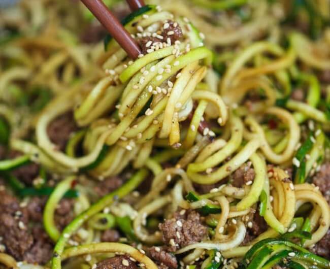 Korean Beef and Zucchini Noodles