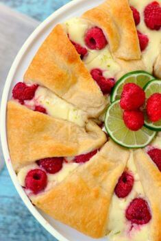 Lime Raspberry Cheesecake Crescent Ring - 20 Sweet Crescent Rings To Dazzle Your Guests