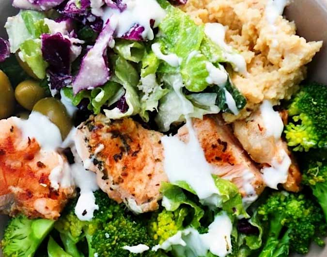 Mediterranean Salmon Bowl