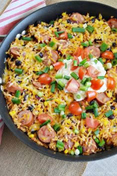 Mexican Rice Kielbasa Skillet - 30 Kielbasa Recipes You Should Get On Hand