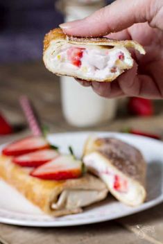 Mexican Strawberry Cheesecake Chimichangas - 30 Stunning Mexican Desserts and Snacks
