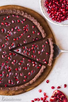 No Bake Chocolate Pomegranate Tart - Here Are What To Make with Pomegranate!