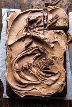One Bowl Chocolate Sheet Cake with Milk Chocolate Fudge Frosting - 30 Easy Yet Delicious Sheet Cakes