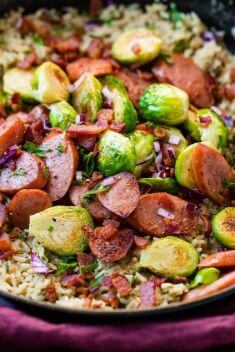 One Skillet Cheddar Broccoli Rice with Kielbasa - 30 Kielbasa Recipes You Should Get On Hand