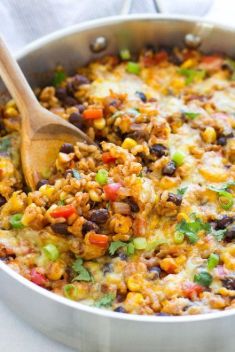 One Skillet Mexican Rice Casserole - 30 Crave-Worthy Mexican Dinners