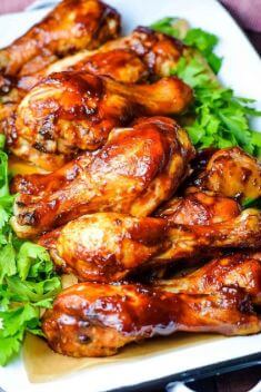 Oven Baked BBQ Chicken Drumsticks - 30 Incredibly Addictive BBQ Chicken Dishes