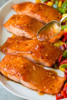 Pan Seared Salmon with Sweet and Sour Sauce - 30 Sweet and Sour Dishes To Blow Up Your Taste Buds