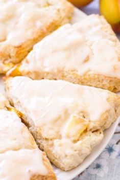 Peach Pie Scones with a Vanilla Glaze - 30 Healthy And Delicious Breakfast Scones