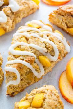 Peaches and Cream Scones - 30 Healthy And Delicious Breakfast Scones