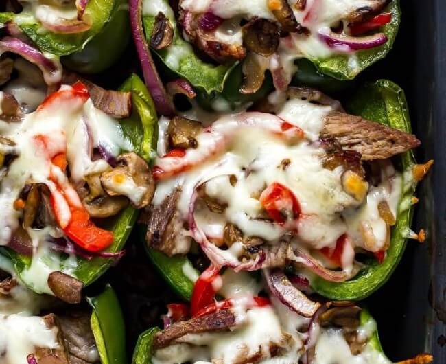 Philly Cheesesteak Stuffed Peppers