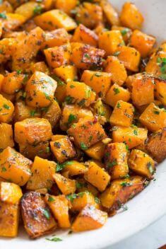 Roasted Butternut Squash with Garlic and Herbs - 30 Best Healthy Garlic Vegetable Dishes