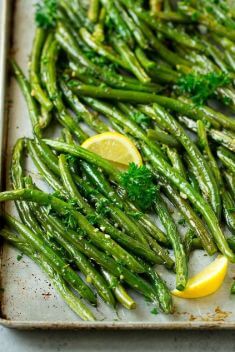 Roasted Garlic Lemon Green Beans - 30 Best Healthy Garlic Vegetable Dishes