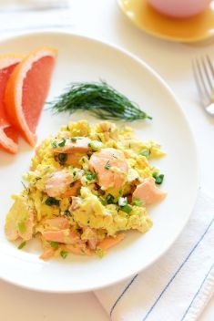 Salmon and Egg Breakfast Scramble - 25 Amazing Salmon Breakfast Recipes
