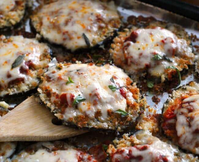 Sheet Pan Eggplant Parmesan