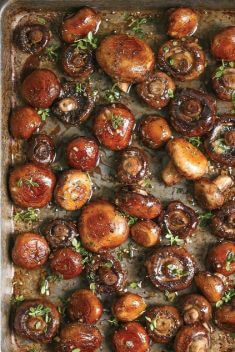 Sheet Pan Garlic Butter Mushrooms - 30 Best Healthy Garlic Vegetable Dishes