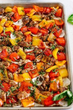 Sheet Pan Honey Balsamic Chicken and Veggies - 30 Incredibly Good Sheet Pan Chicken Dinner
