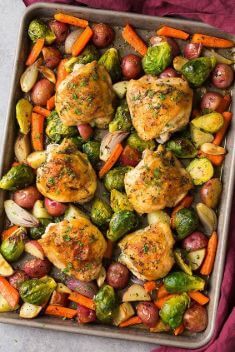 Sheet Pan Roasted Chicken with Root Vegetables - 30 Incredibly Good Sheet Pan Chicken Dinner