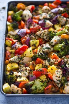Sheet Pan Roasted Garlic Herb Chicken and Veggies - 30 Incredibly Good Sheet Pan Chicken Dinner