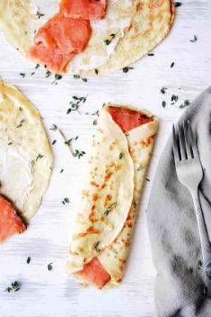 Smoked Salmon Crepe - 25 Amazing Salmon Breakfast Recipes