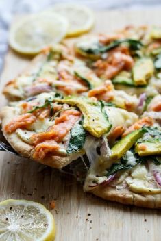 Smoked Salmon and Avocado Pizza - 25 Amazing Salmon Breakfast Recipes