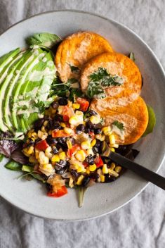 Southwestern Sweet Potato Hash Brown Black Bean Breakfast Bowls - 25 Stunning Breakfast Bowls Loaded with Greens