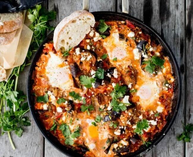 Spiced Roasted Eggplant Shakshuka
