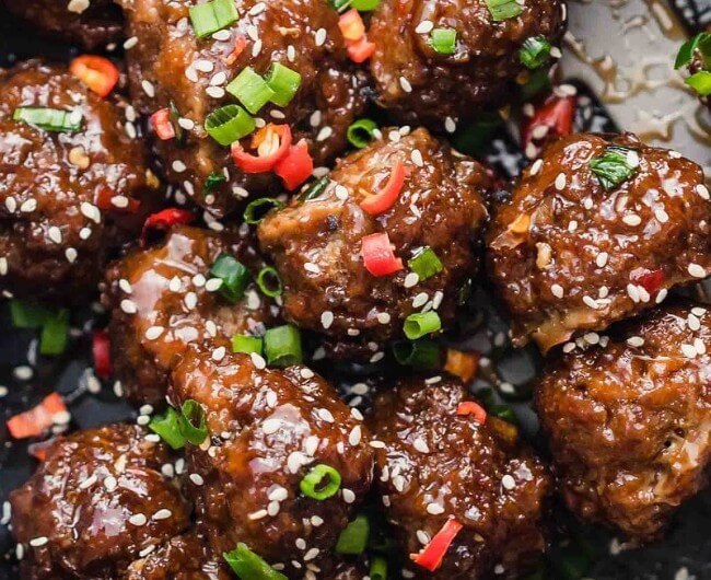 Spicy Sticky Thai Meatballs