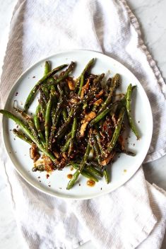 Stir Fried Szechuan String Beans with Shiitake Mushrooms - 25 Appetizing Recipes For Mushroom Stir Fry
