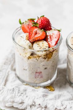 Strawberry Banana Overnight Oats - 25 Easy And Healthy Strawberry Banana Recipes