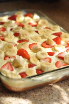 Strawberry Banana Poke Cake - 25 Easy And Healthy Strawberry Banana Recipes