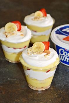 Strawberry Banana Pudding Cups - 25 Easy And Healthy Strawberry Banana Recipes