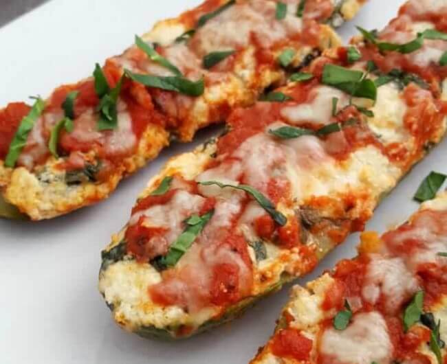 Stuffed Lasagna Zucchini Boats