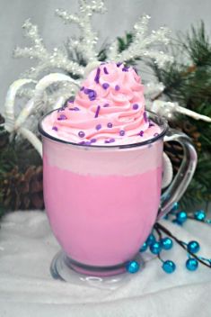 Sugar Plum White Hot Chocolate with Cotton Candy Whipped Cream - 20 “Taste-Teasing” White Hot Chocolate Cups