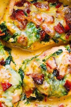 Sun Dried Tomato Spinach and Bacon Chicken - 30 Incredibly Good Recipes For Chicken Breasts