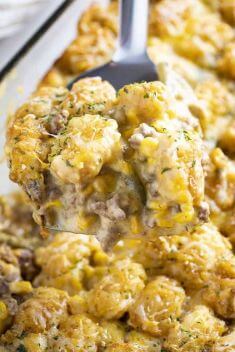 Tater Tot Casserole - 30 Easy Yet Incredibly Good Dinners