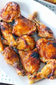 Two Ingredient Crispy Oven BBQ Chicken - 30 Incredibly Addictive BBQ Chicken Dishes