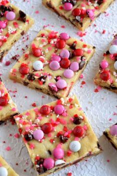 Valentine Chocolate MM Sheet Pan Cookies - 30 Easy Yet Delicious Sheet Cakes