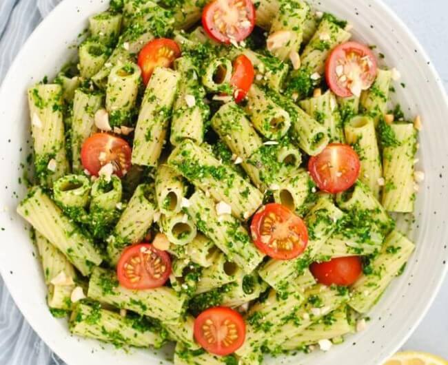 Vegan Avocado Pesto Pasta