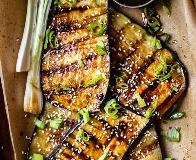 Vegan Teriyaki Grilled Eggplant
