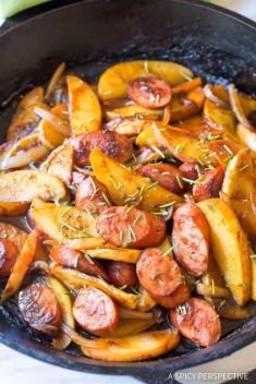 ight Kielbasa Apple Onion Skillet - 30 Kielbasa Recipes You Should Get On Hand
