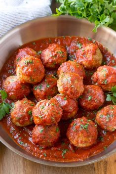 talian Turkey Meatballs - 30 Stunning Dishes Made with Chicken Meatballs