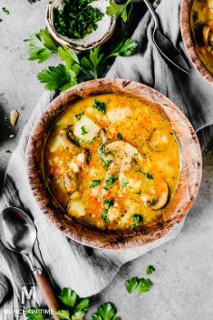 30 minute Mushroom Leek Soup - 30 Super Healthy and Delicious Mushroom Soups