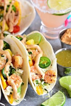 Baja Shrimp Tacos With Pineapple Lime Slaw - 30 Crazy Good Shrimp Tacos On The Go