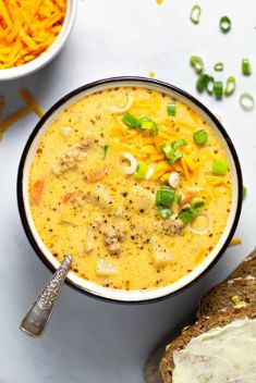 Beer Cheese Potato Soup with Sausage - 30 Super Delicious Sausage Soups For A Crowd